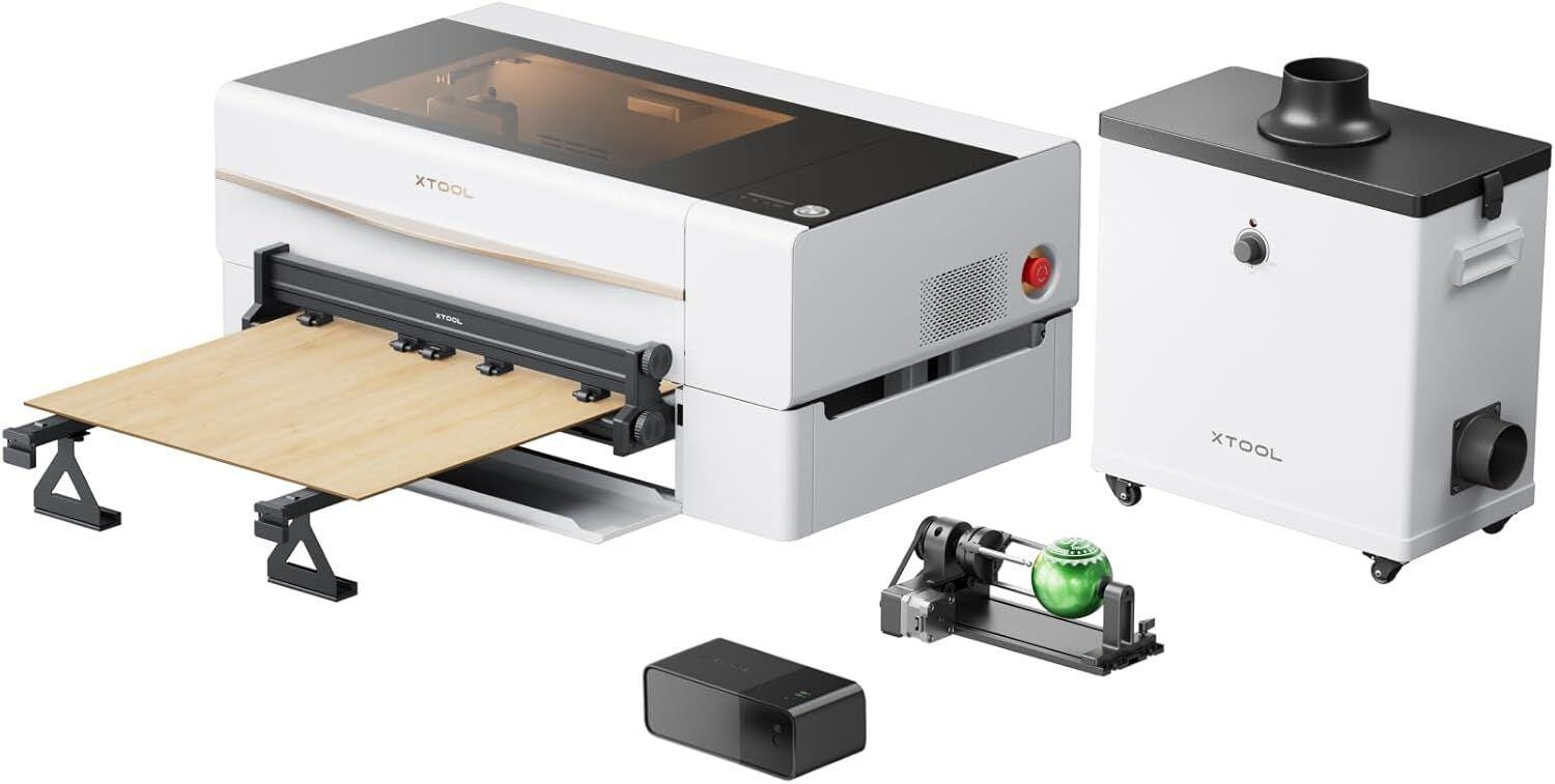 xTool P2 Desktop CO2 Laser Cutter All-In-One Bundle | School Specialty